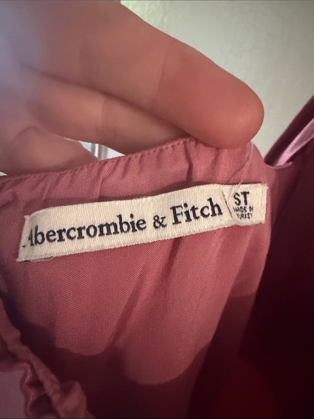 NWT Abercrombie & Fitch Rose Pink Halter Satin Maxi Dress High-low Size S - Picture 6 of 6